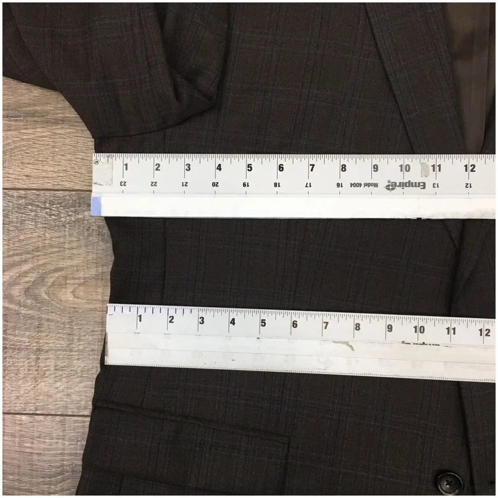 PRONTO UOMO Mens Blazer Sport Coat Casual Jacket Size 48R Two‎ Button Wool Suit